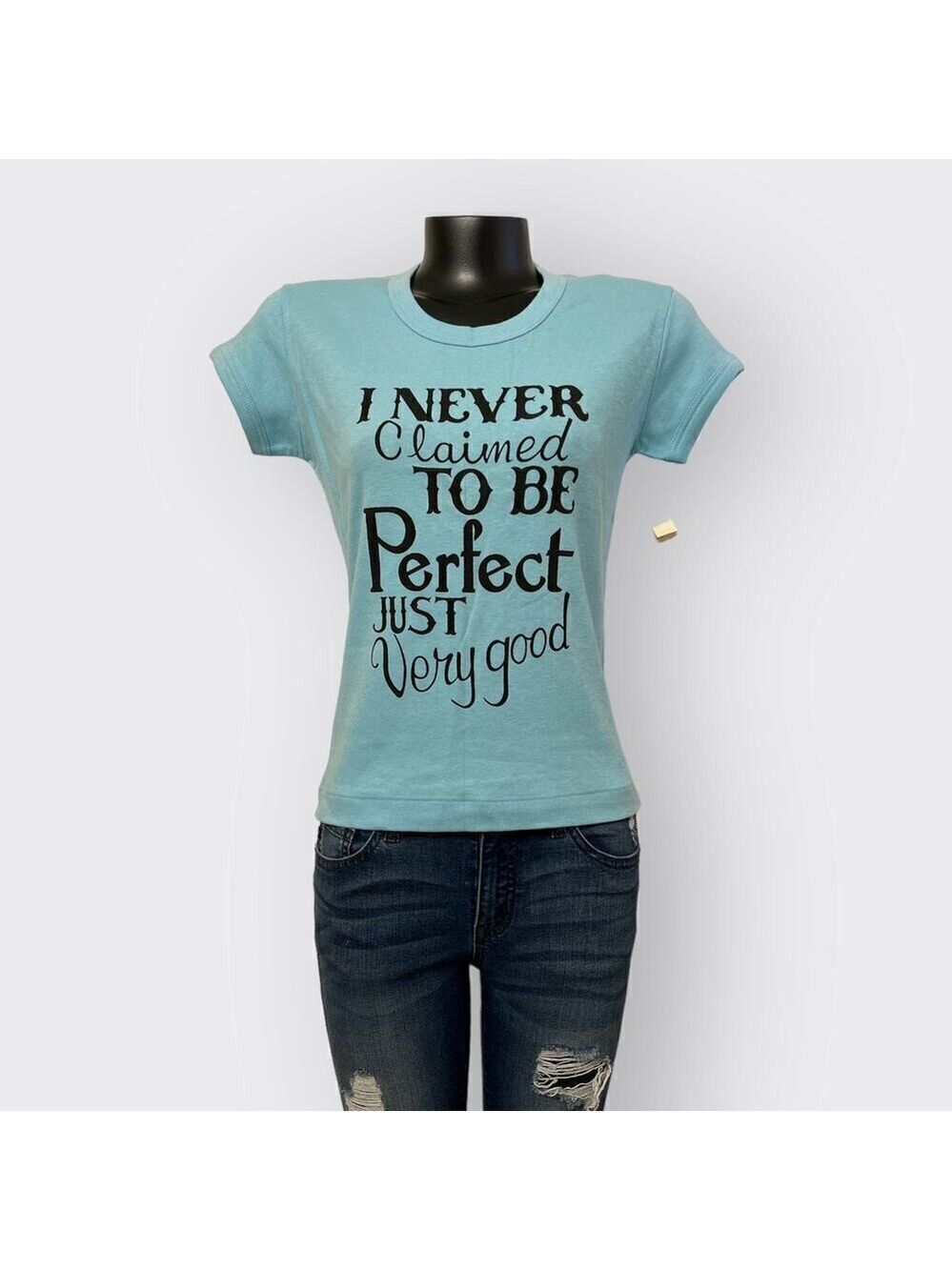 Vintage 80s 90s NEW Womens S/M Graphic Quote Tee Single Stitch T-Shirt Deadstock
